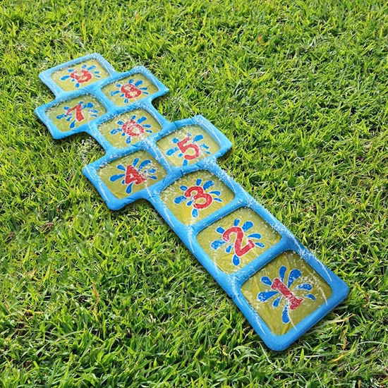 Brinquedo de aspersão de água inflável respingo e spray tapete de jogo de amarelinha