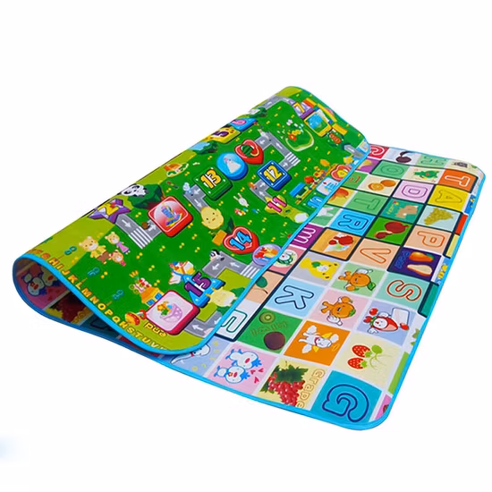 Tapete de brincar para bebês com estampa redonda de 1,5 m de diâmetro e formato redondo para bebês engatinhando tapete de espuma EPE para crianças